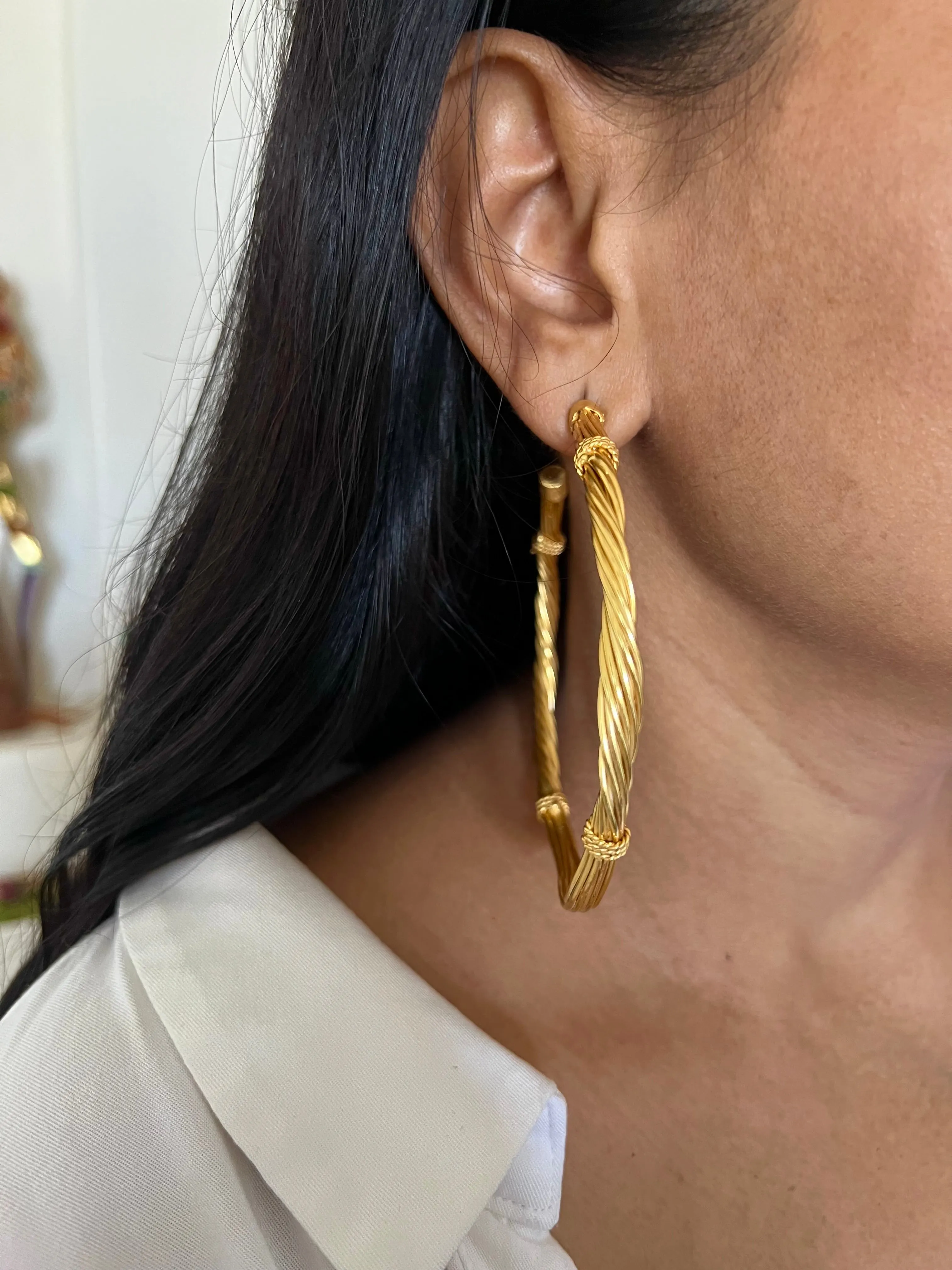Bold Gold Tone Hoops