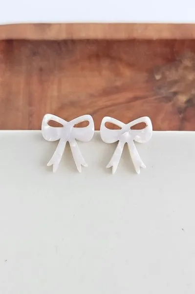 Bow Studs - White