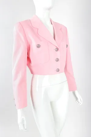 Boxy Cropped Sateen Jacket