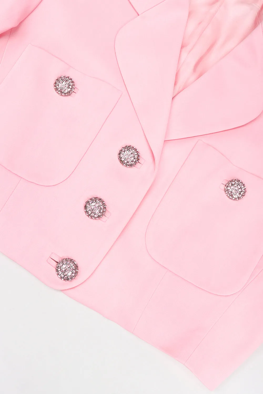 Boxy Cropped Sateen Jacket