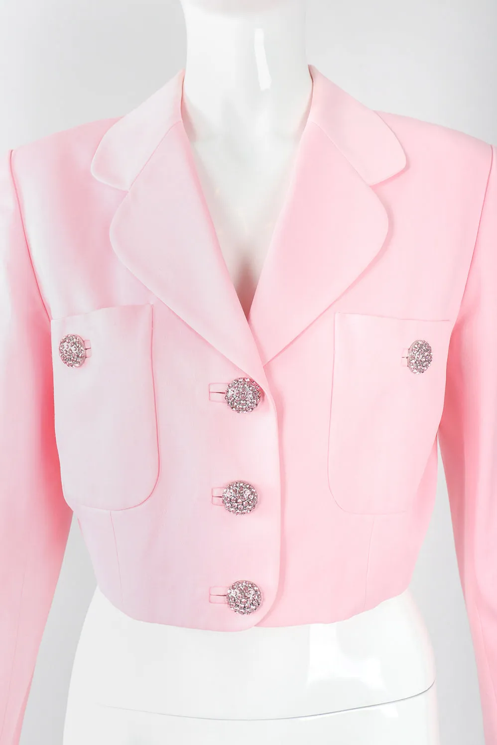 Boxy Cropped Sateen Jacket
