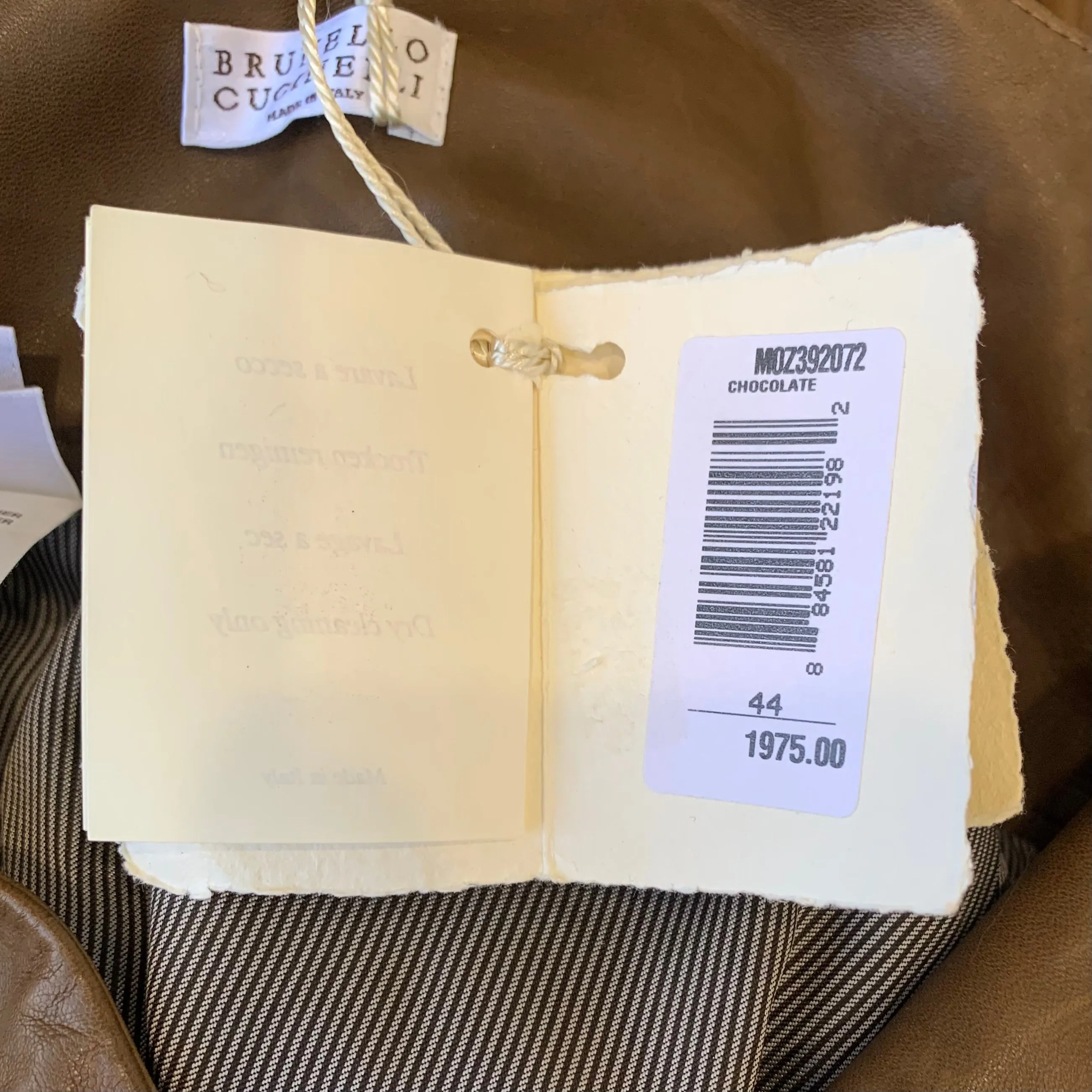Brunello Cucinelli 2010's Brown Leather Flared Skirt, NWT