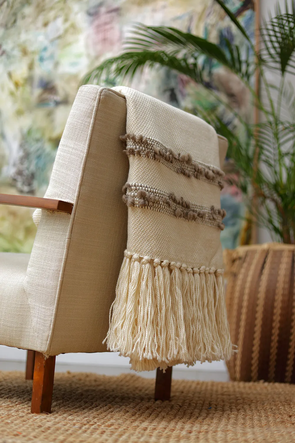 Bubbles Grey Throw Blanket