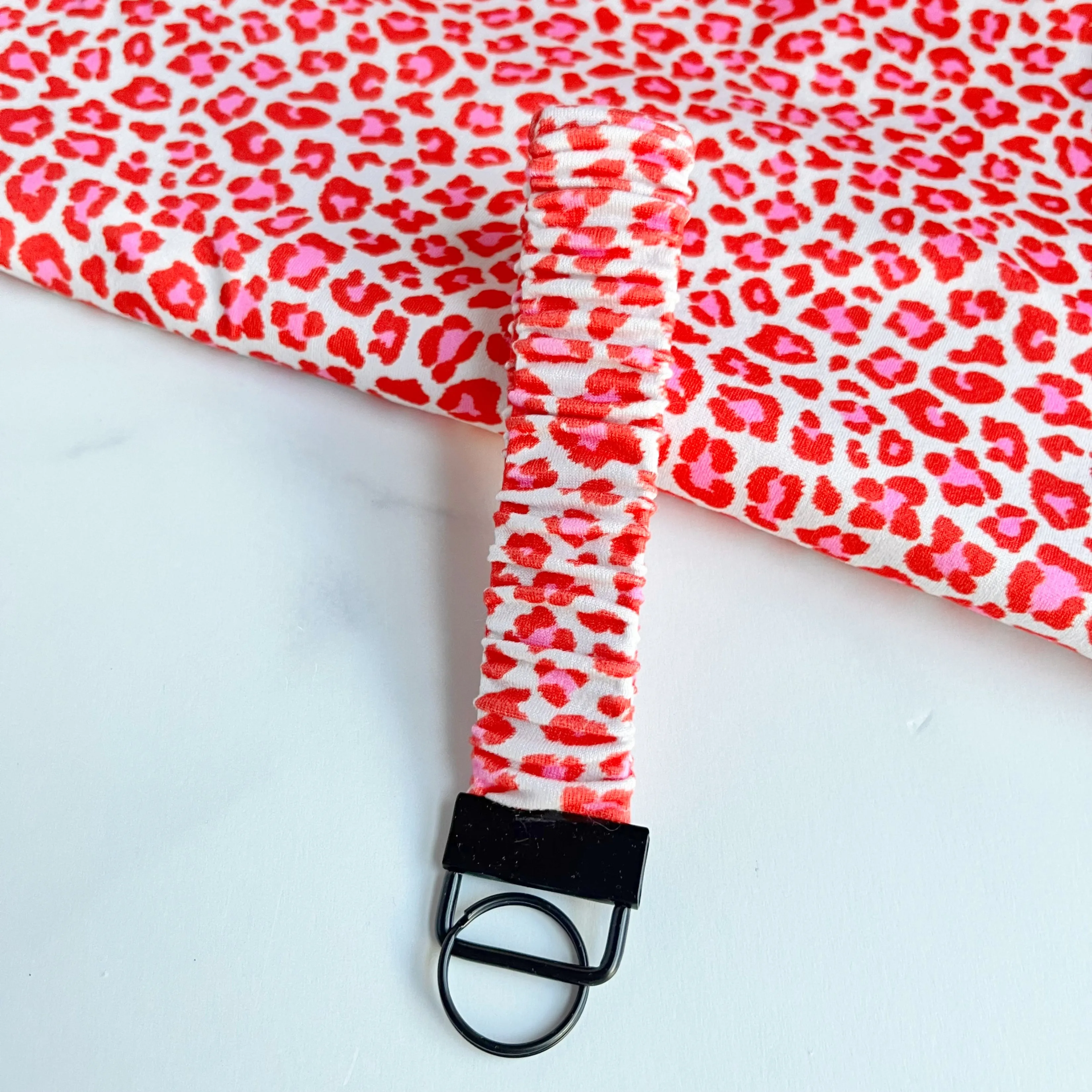 Burning Love Leopard Scrunchie Keychain