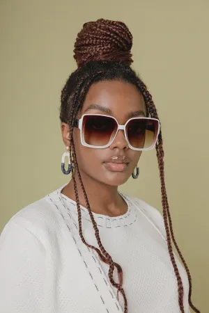 Butterfly Square Designer Monogram Sunglasses