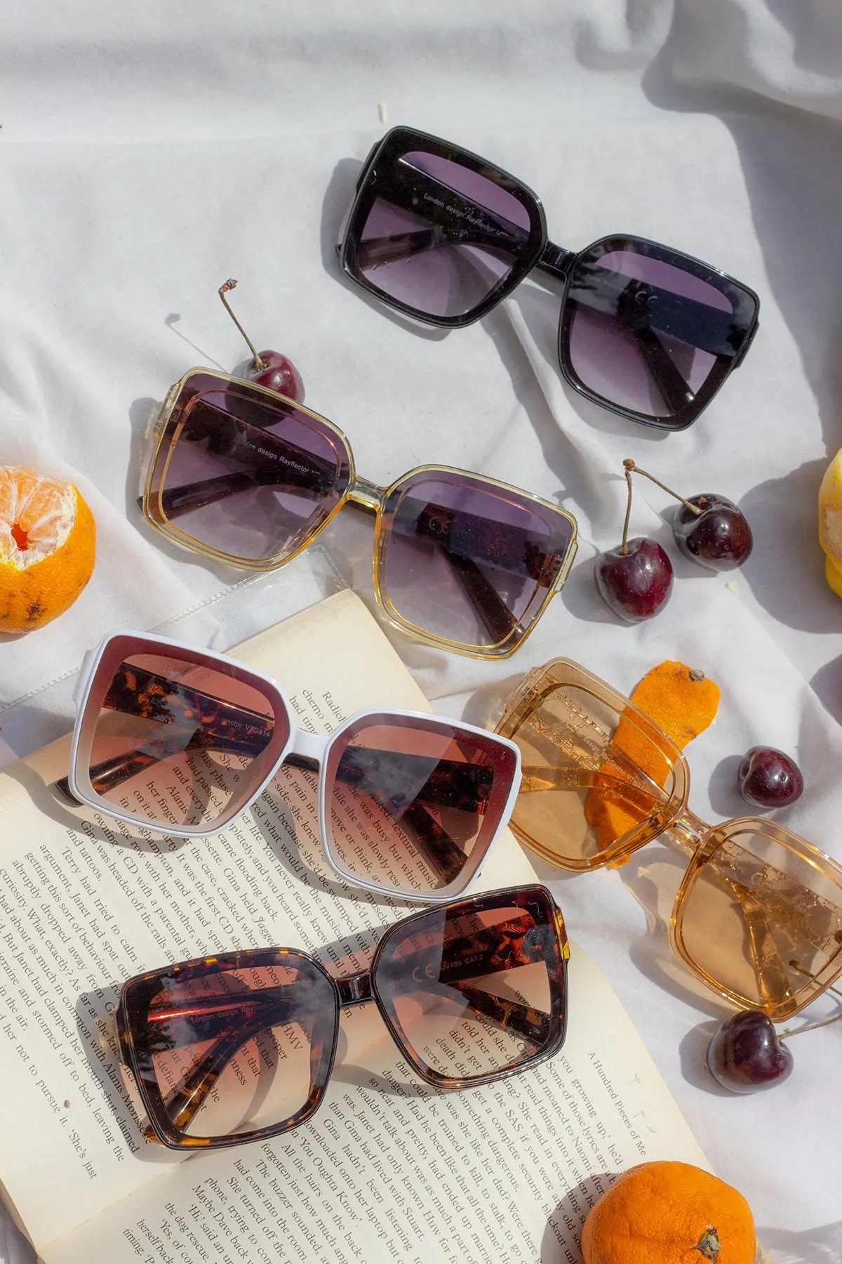 Butterfly Square Designer Monogram Sunglasses