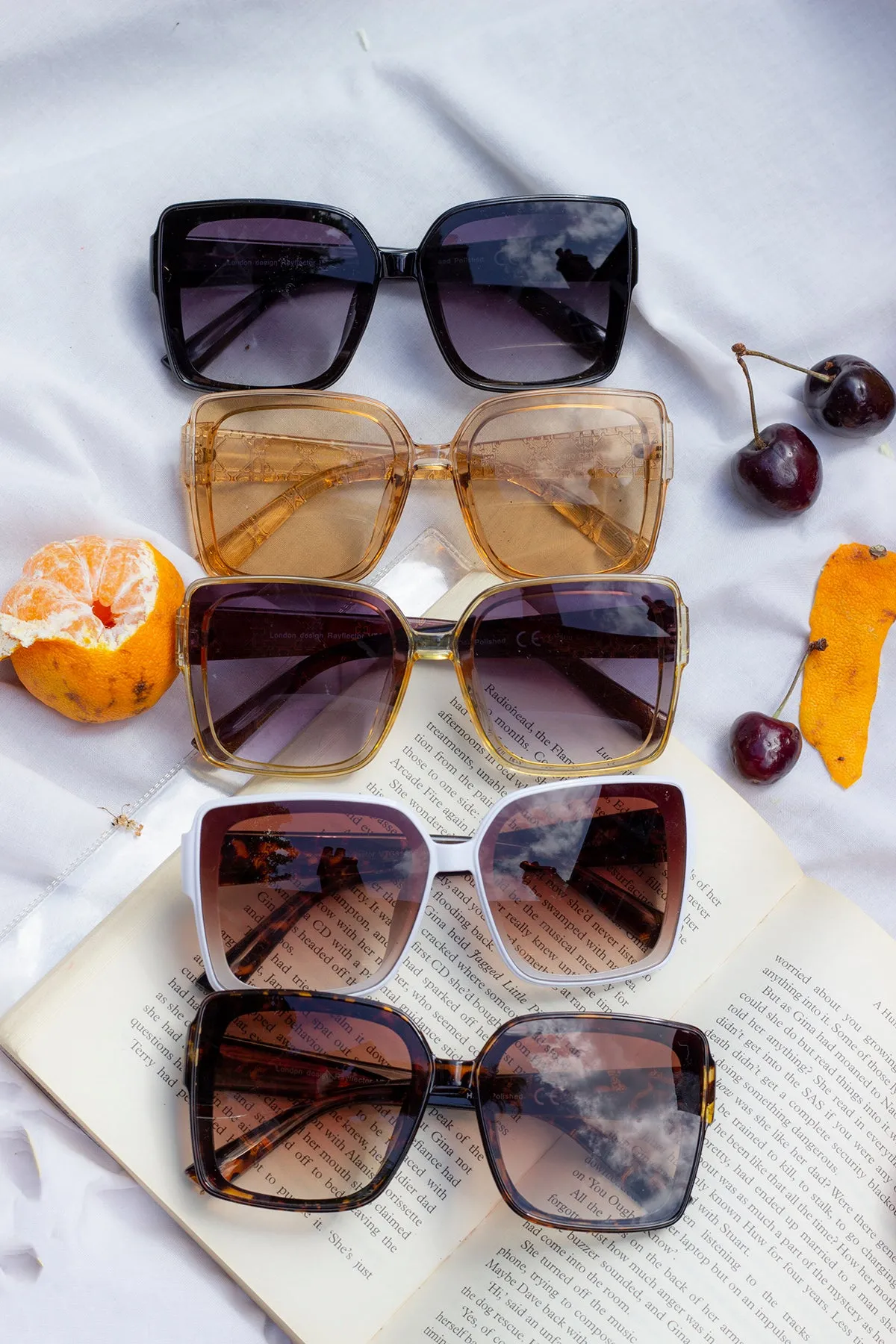 Butterfly Square Designer Monogram Sunglasses