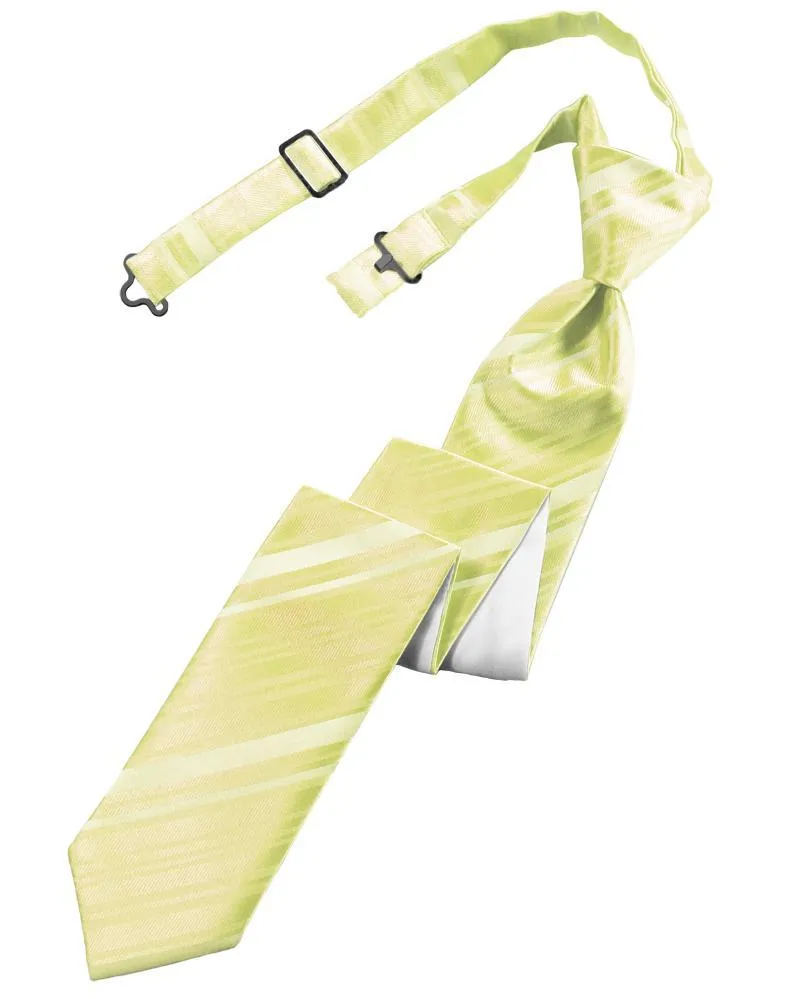 Canary Striped Satin Skinny Necktie