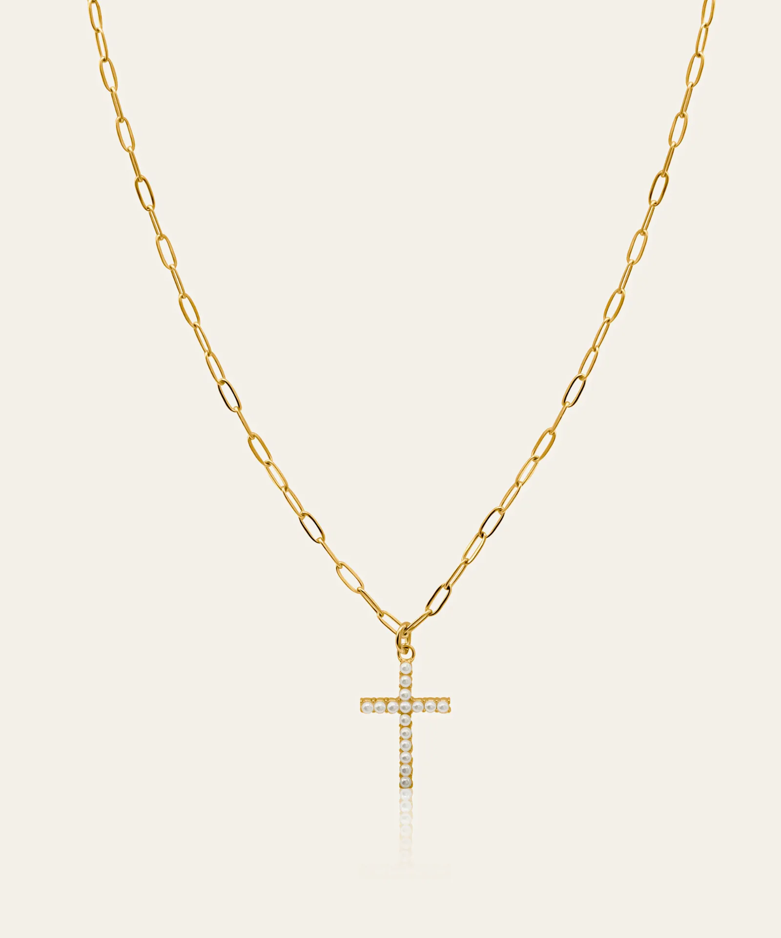 Catherine Gold Cross Pendant Necklace