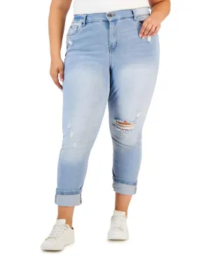 Celebrity Pink Womens Trendy Plus Size Cuffed Girlfriend Jeans CX23789BR6
