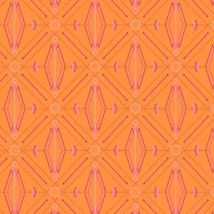 Century Prints - Deco Glo II Mango Orange Lotus Fabric CS-789-O