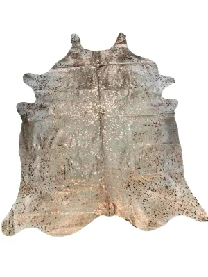 Champagne Devore Rosegold Acid Washed Premium Brazilian Cowhide, XL CH77DVN I
