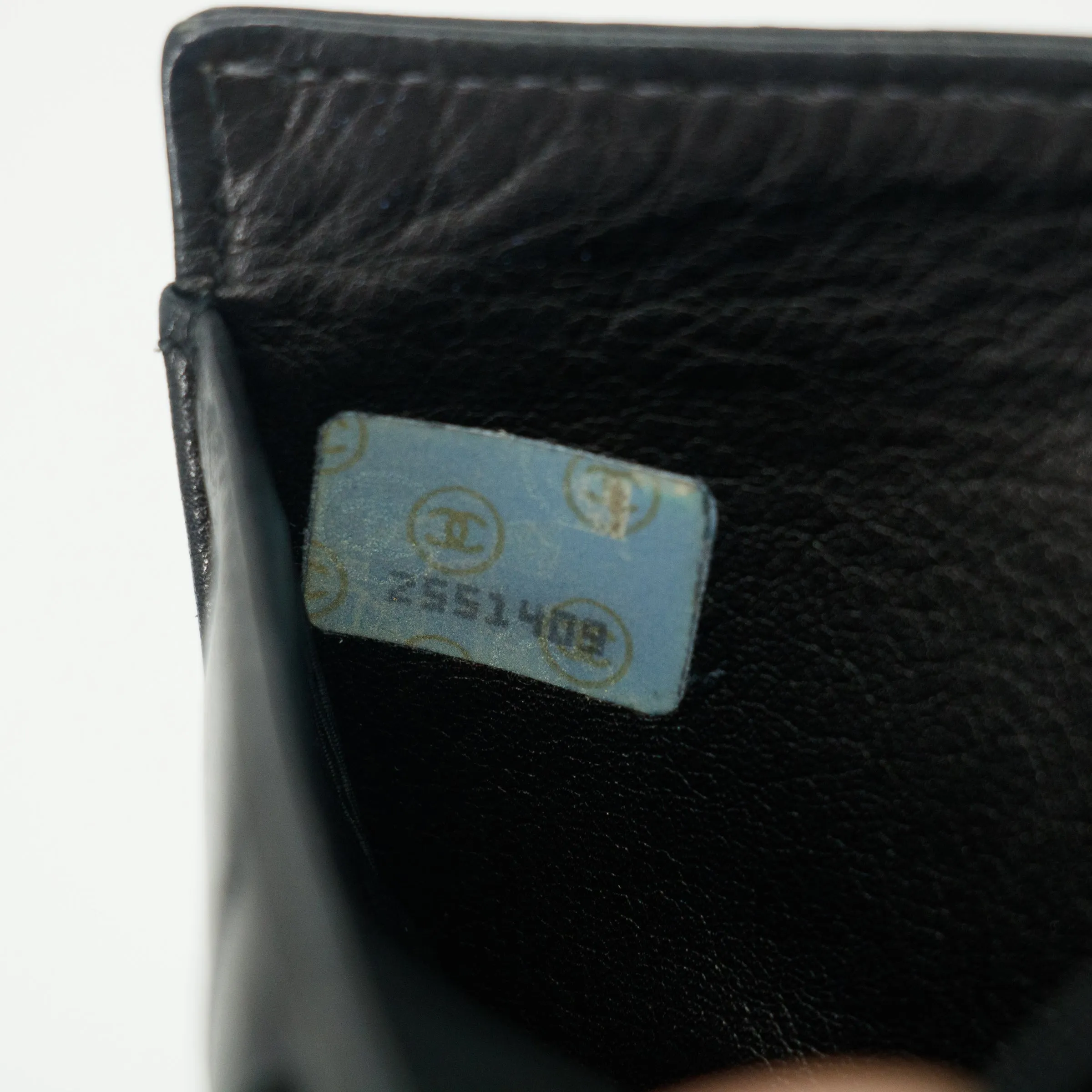 Chanel CC Black Caviar Timeless Compact Wallet #3004
