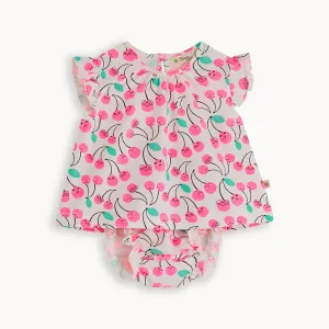 Cherry Frill Sleeve Top and Bloomers