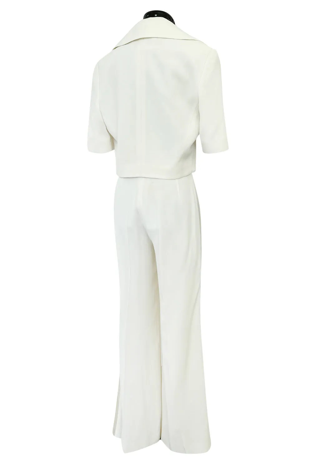 Chic Spring  1993 or 1996 Christian Dior by Gianfranco Ferre Numbered White Tux Pant Suit