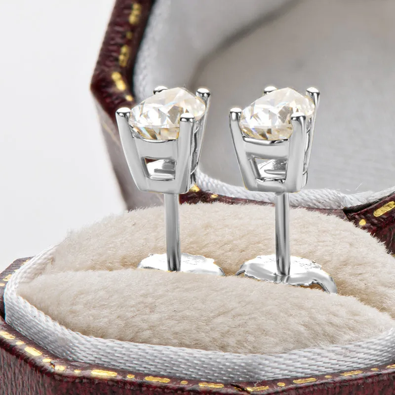 Classic Pear Cut Moissanite Stud Earrings