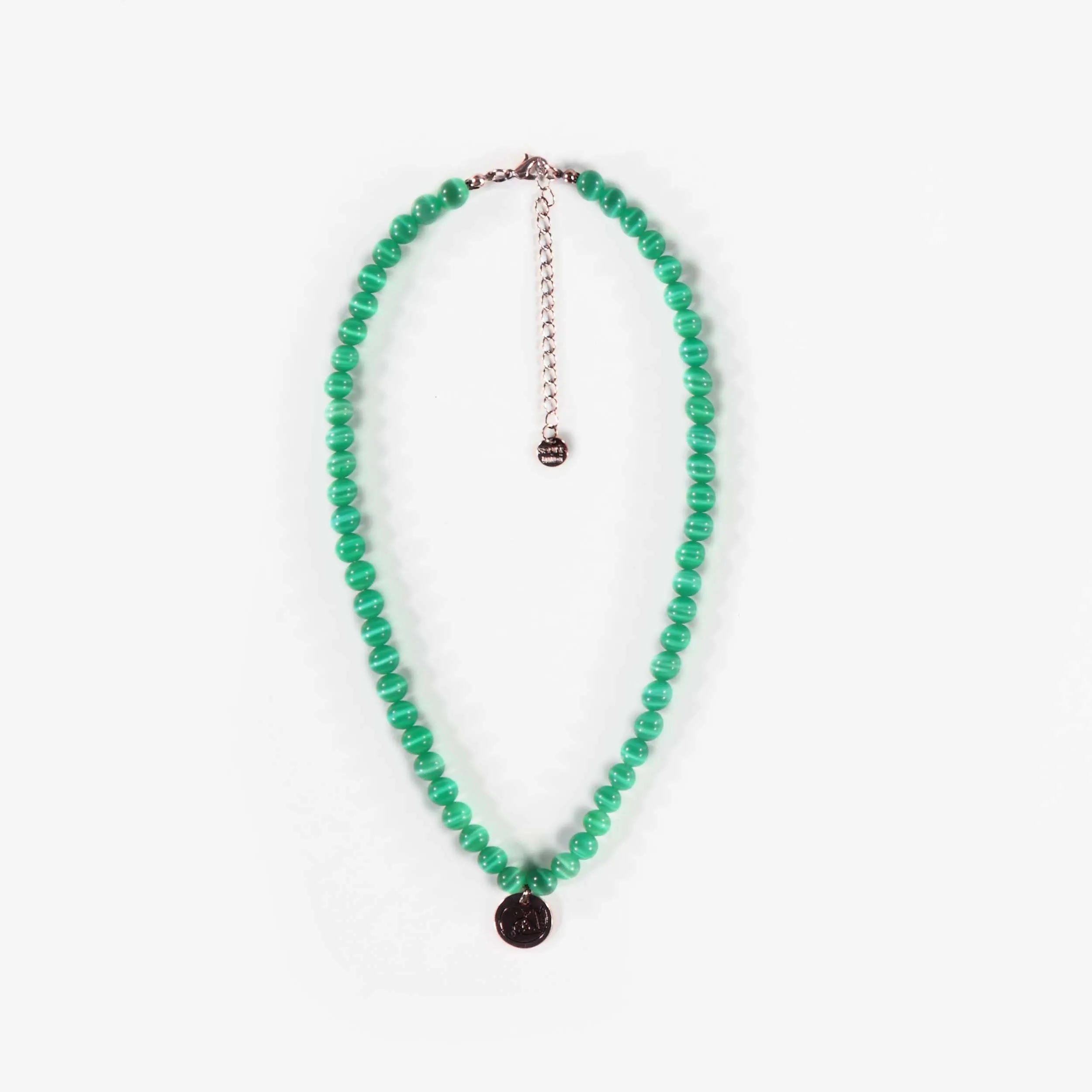 Collier de perles vert, enfant || Green pearl necklaces, child