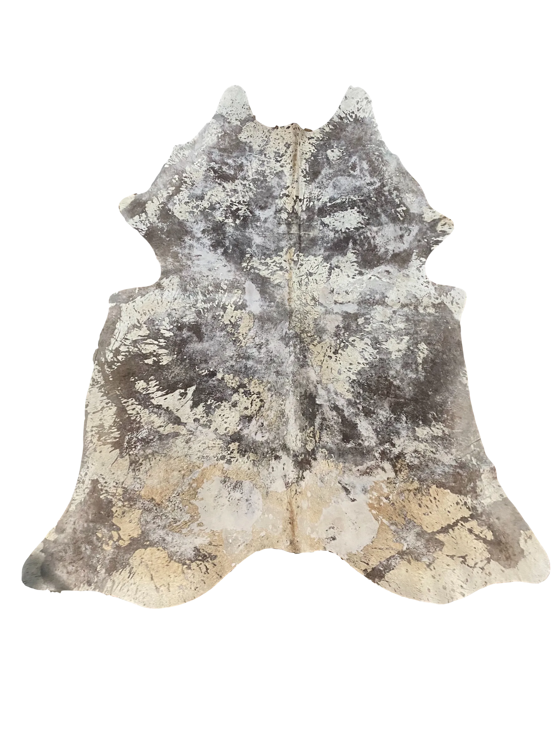 Concrete Acid Washed Premium Brazilian Cowhide, XL CH75DVN V
