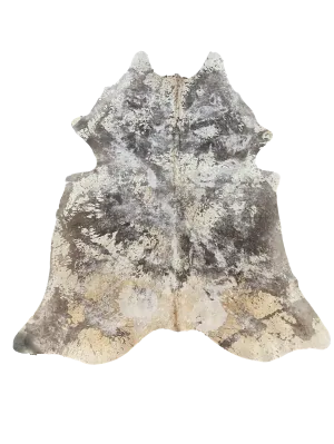 Concrete Acid Washed Premium Brazilian Cowhide, XL CH75DVN V