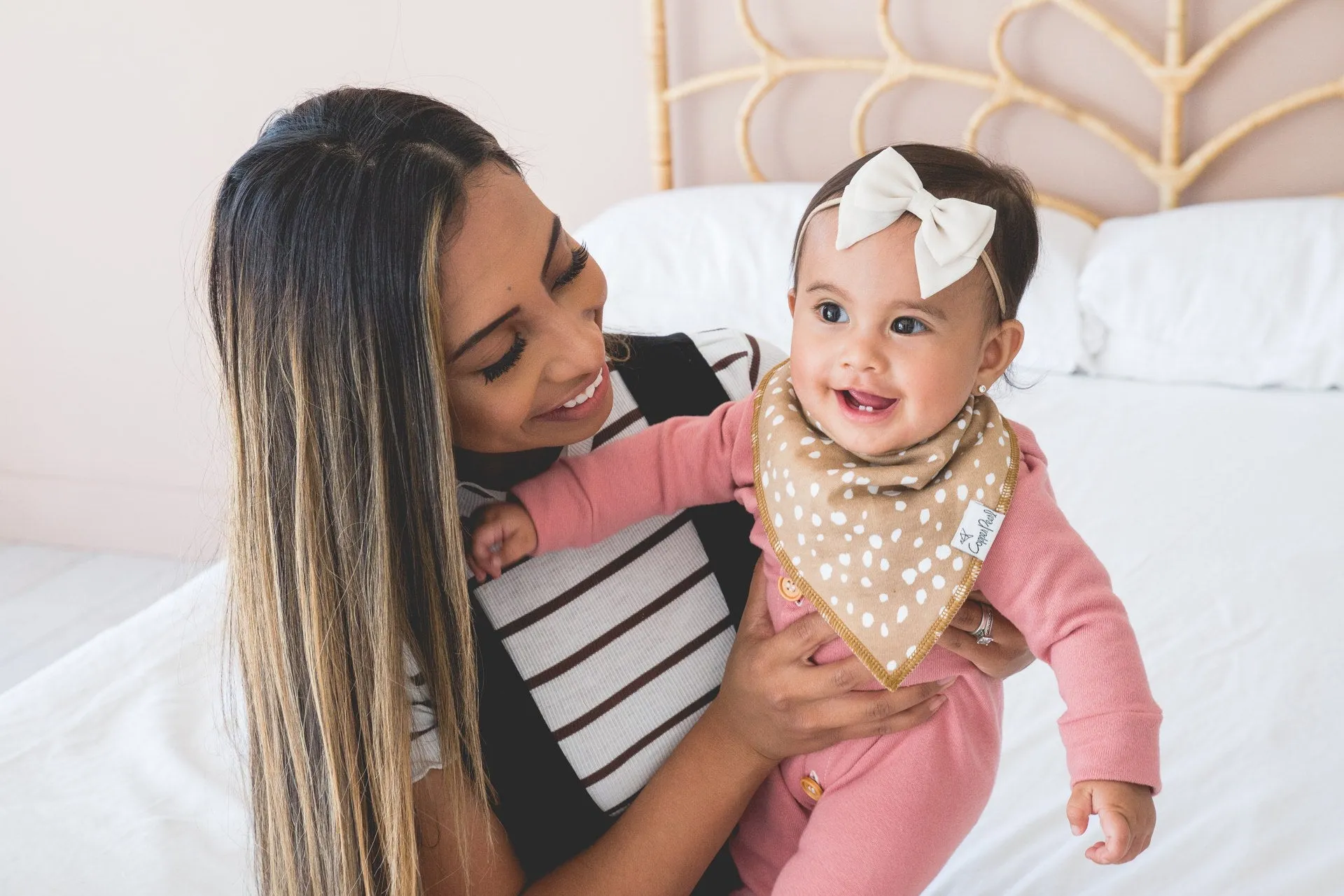 Copper Pearl Autumn Bandana Bib Set