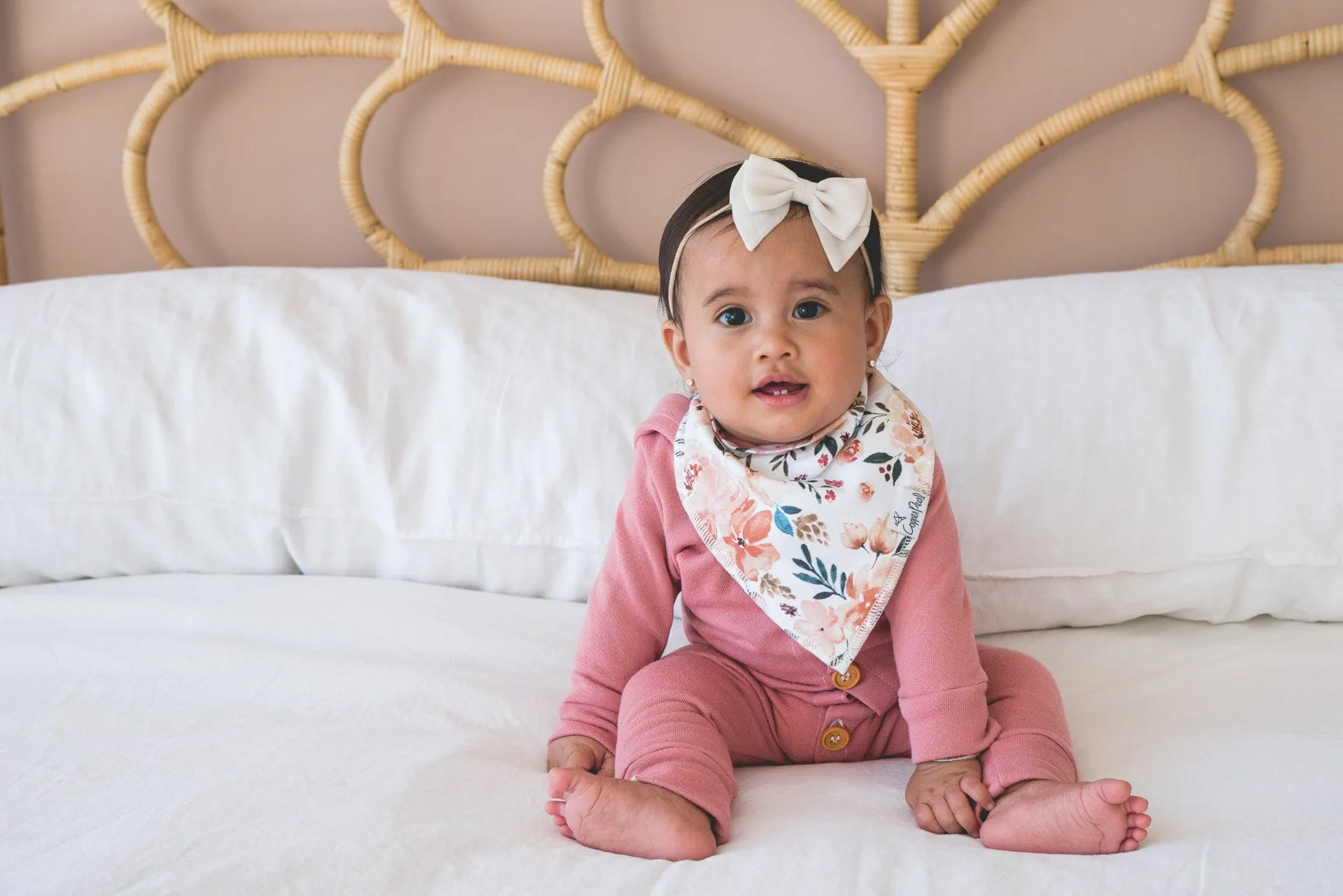Copper Pearl Autumn Bandana Bib Set