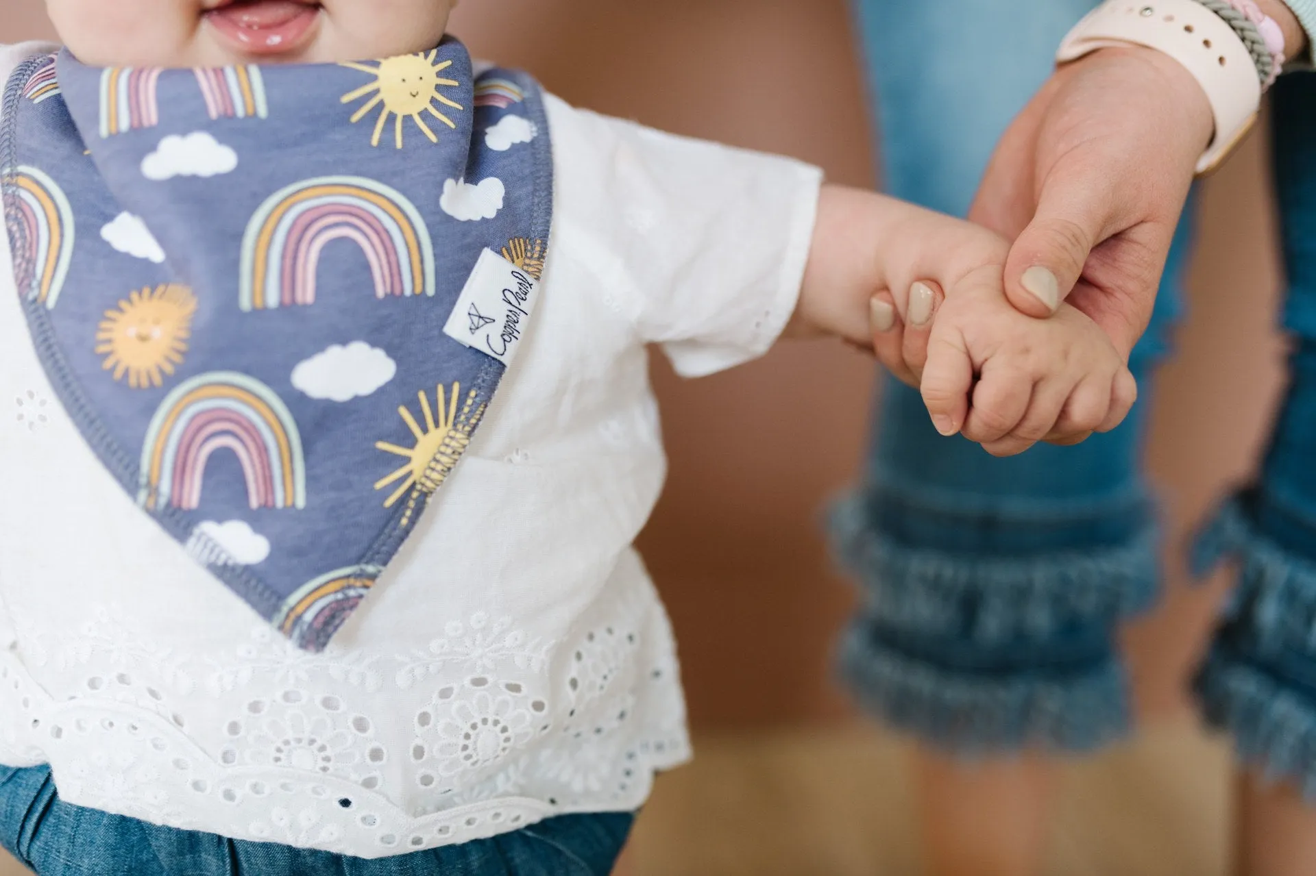 Copper Pearl Hope Bandana Bib Set
