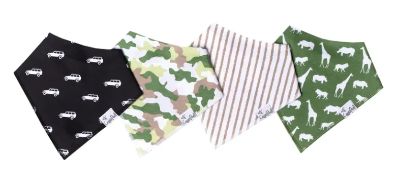Copper Pearl Single Bandana Bib- Safari