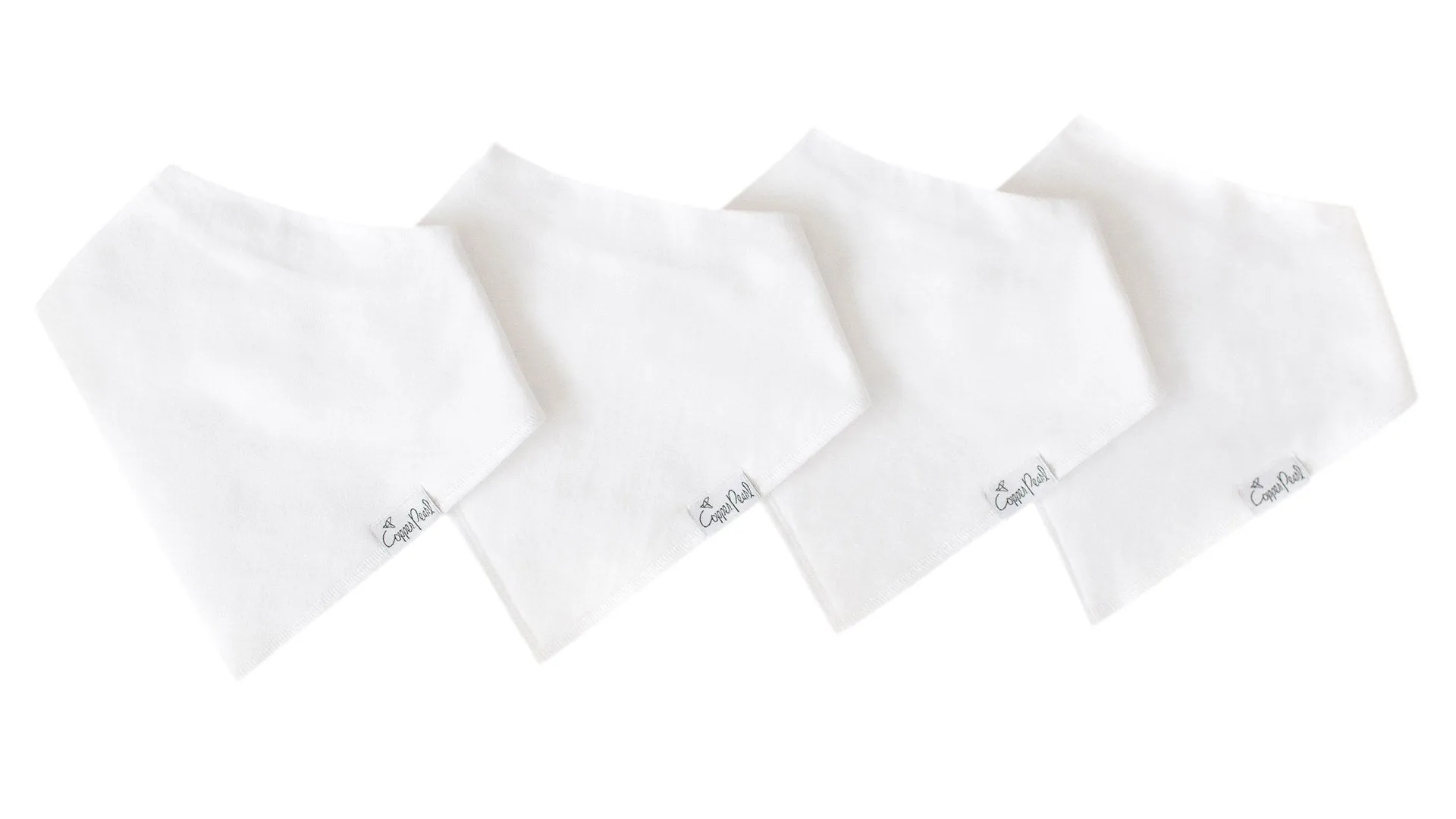 Copper Pearl White Basics Bandana Bib Set