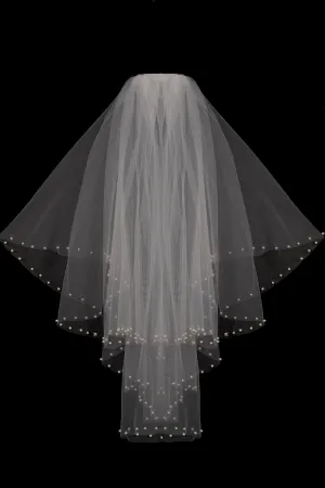 Cornelia Trendy With Pearls Wedding Veils