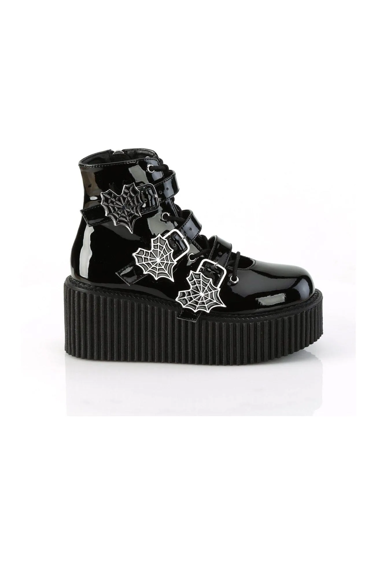 CREEPER-260 Black Patent Creeper