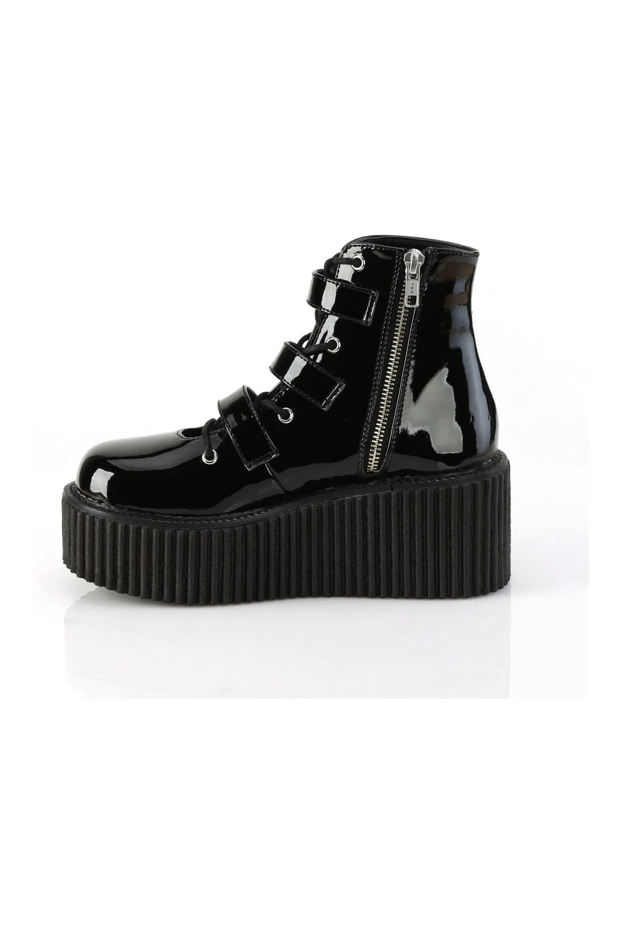 CREEPER-260 Black Patent Creeper