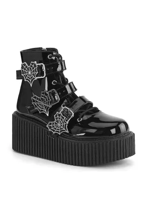 CREEPER-260 Black Patent Creeper