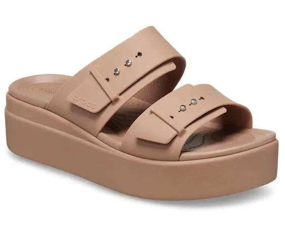 CROCS- WOMEN'S BUCKLE LOW WEDGE SANDAL