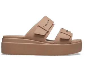 CROCS- WOMEN'S BUCKLE LOW WEDGE SANDAL