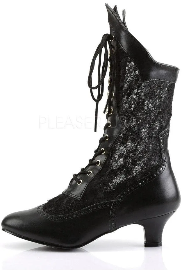 DAME-115 Ankle Boot | Black Lace