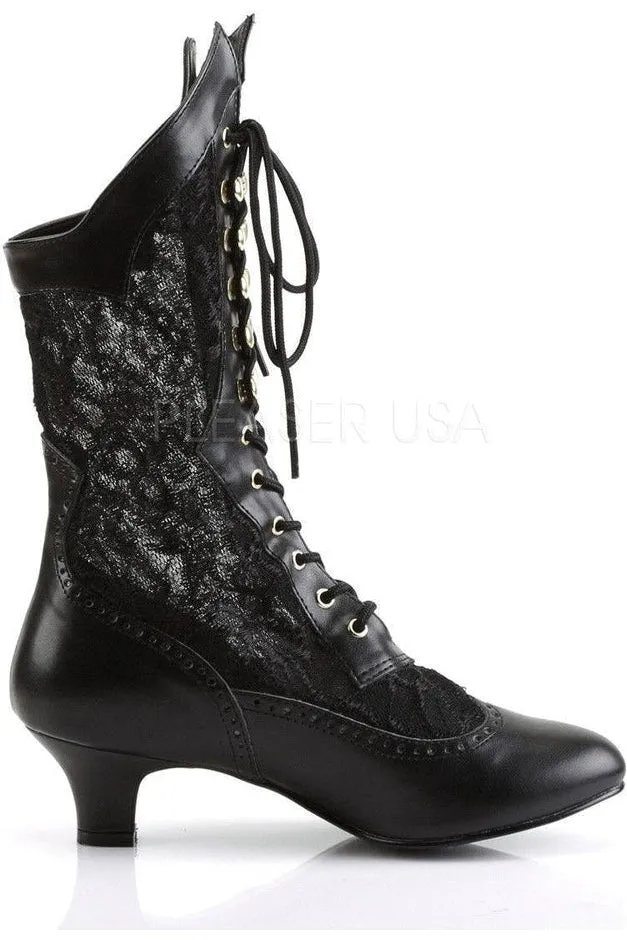 DAME-115 Ankle Boot | Black Lace