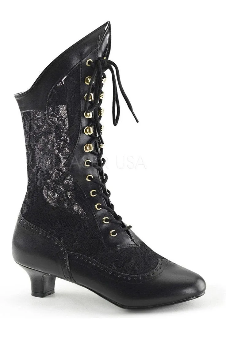 DAME-115 Ankle Boot | Black Lace