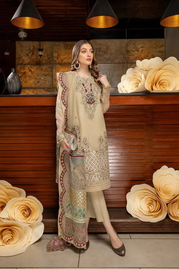 DD-02 | Charizma Diamond Dust Luxury Collection Vol 2 | Unstitched Embroidered Organza Suit