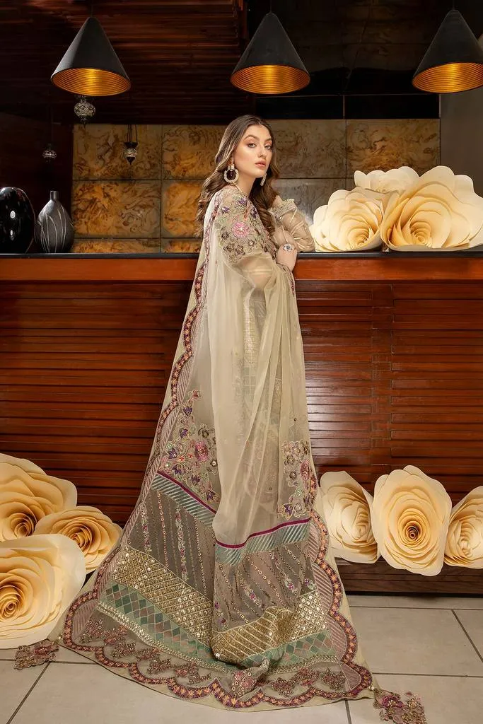 DD-02 | Charizma Diamond Dust Luxury Collection Vol 2 | Unstitched Embroidered Organza Suit