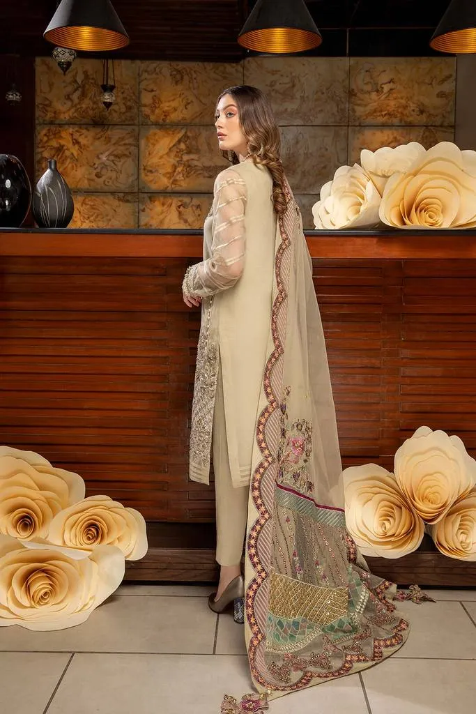 DD-02 | Charizma Diamond Dust Luxury Collection Vol 2 | Unstitched Embroidered Organza Suit