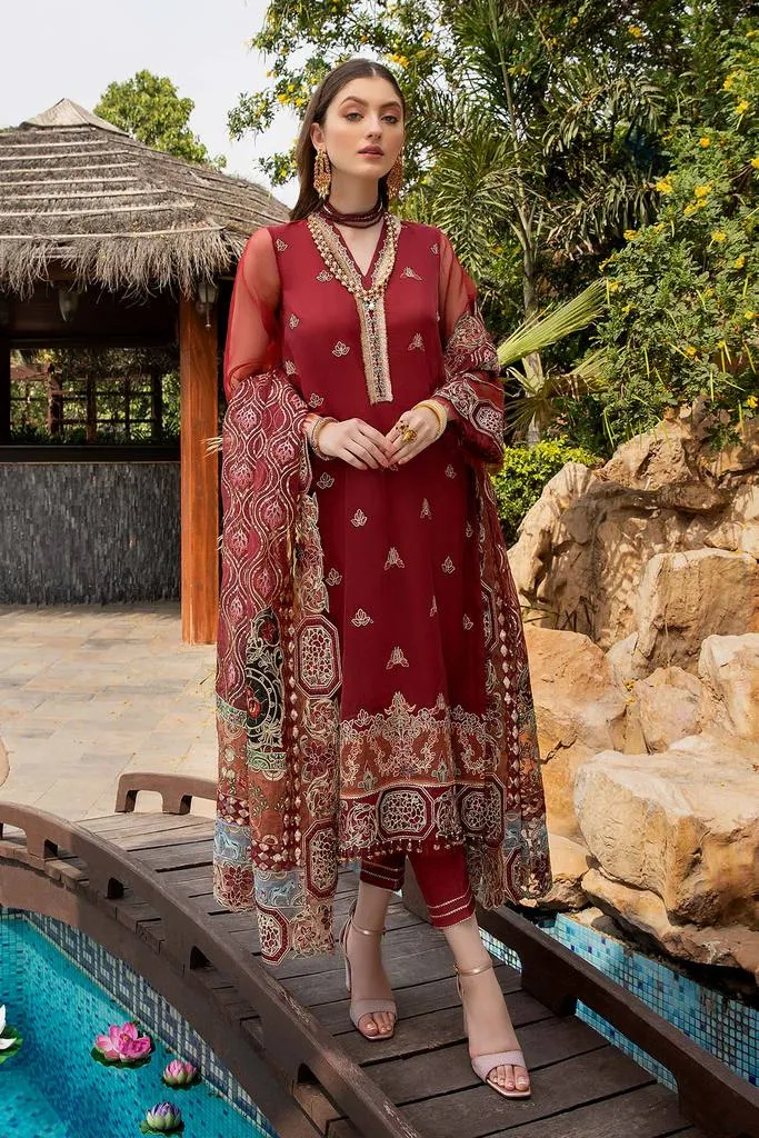 DD-03 | Charizma Diamond Dust Luxury Collection Vol 2 | Unstitched Embroidered Organza Suit