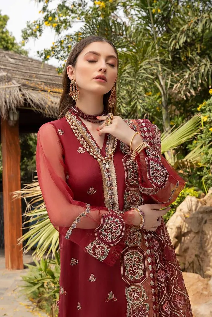DD-03 | Charizma Diamond Dust Luxury Collection Vol 2 | Unstitched Embroidered Organza Suit
