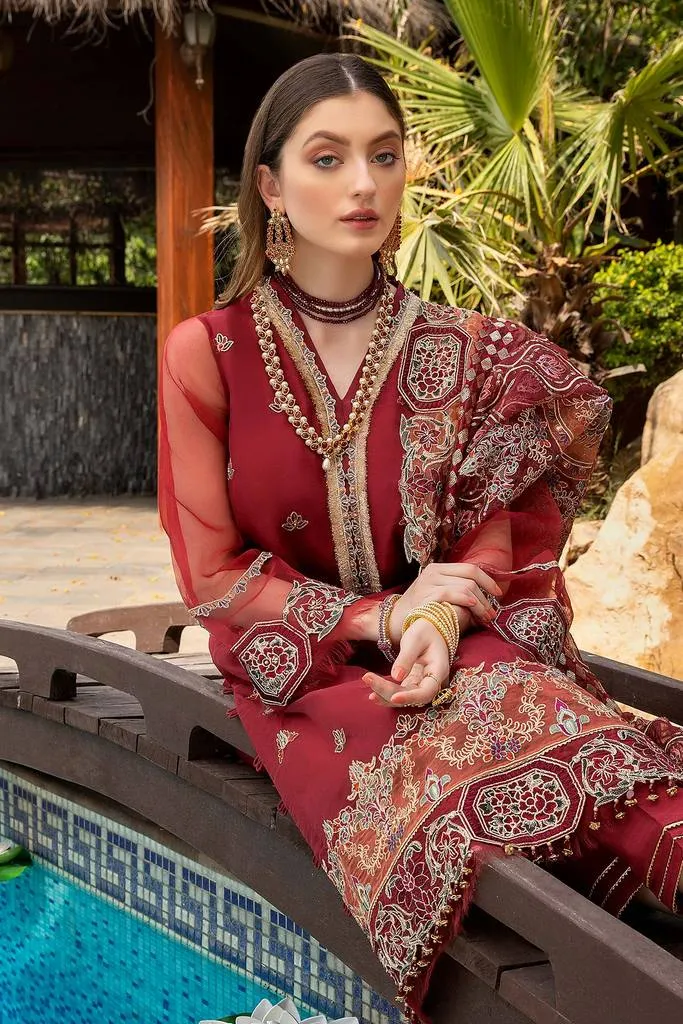 DD-03 | Charizma Diamond Dust Luxury Collection Vol 2 | Unstitched Embroidered Organza Suit
