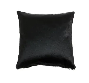 Deep Black Cowhide Pillow