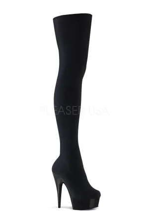 DELIGHT-3002 Platform Boot  | Black Velvet
