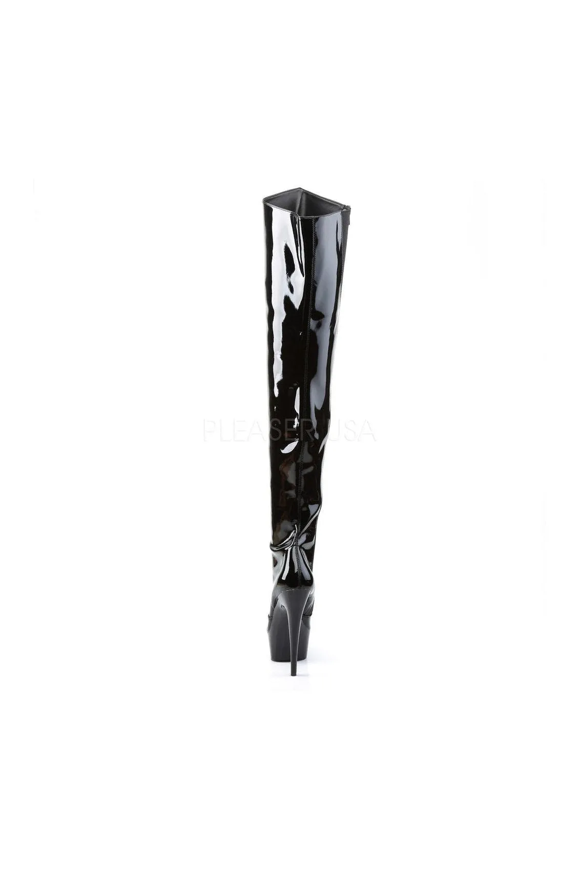 DELIGHT-3010 Platform Boot  | Black Patent