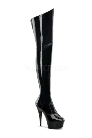 DELIGHT-3010 Platform Boot  | Black Patent