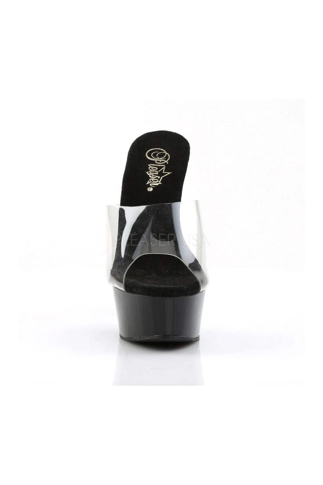 DELIGHT-601 Platform Slide  | Black Vinyl