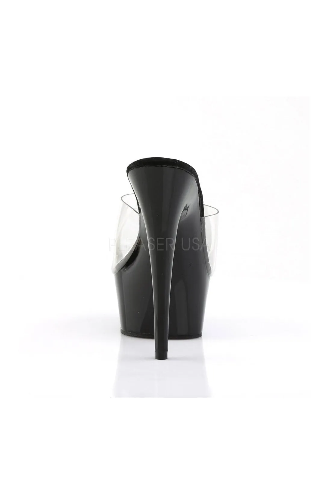 DELIGHT-601 Platform Slide  | Black Vinyl