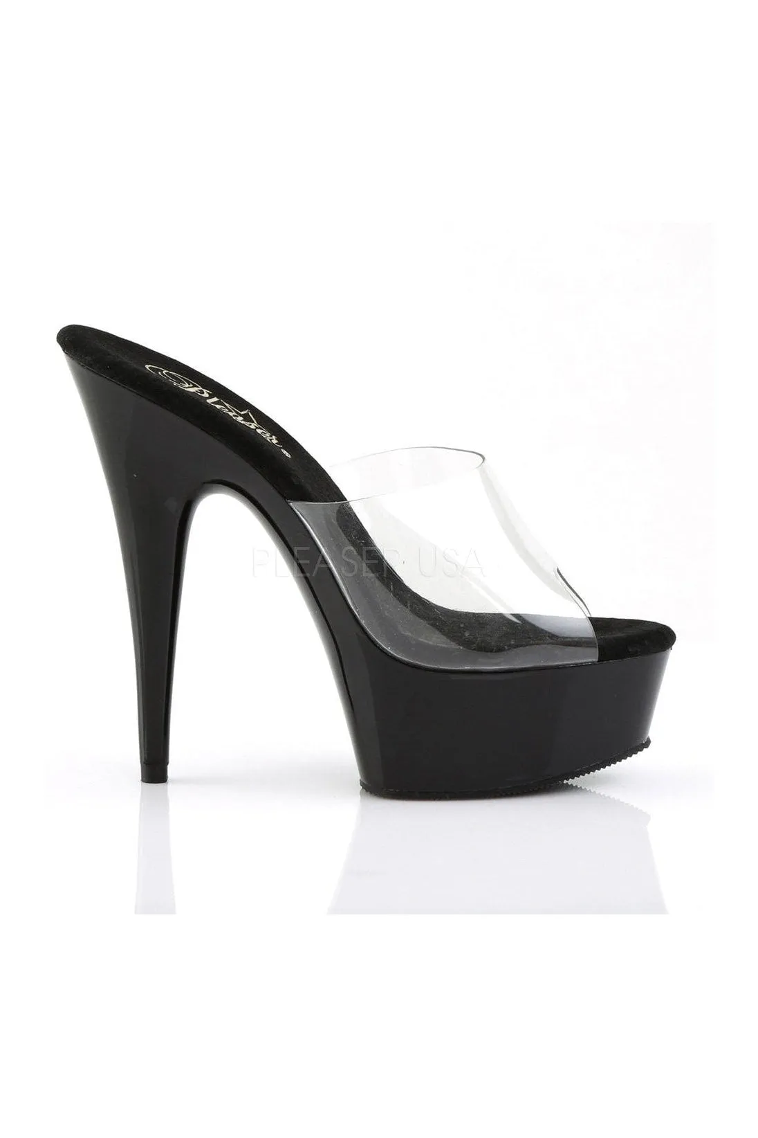 DELIGHT-601 Platform Slide  | Black Vinyl